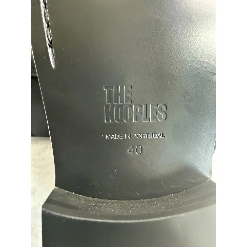 NIB The Kooples Boy’s Smooth‎ Leather Black Loafers Moccasins FR 40 US 6 Slip-On